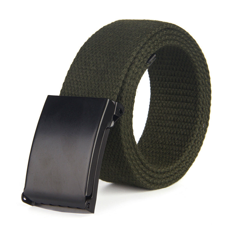 Trendy Fashion New Men&#39;S And Women&#39;S Trousers Solid Color Canvas Belt Men&#39;S Belt