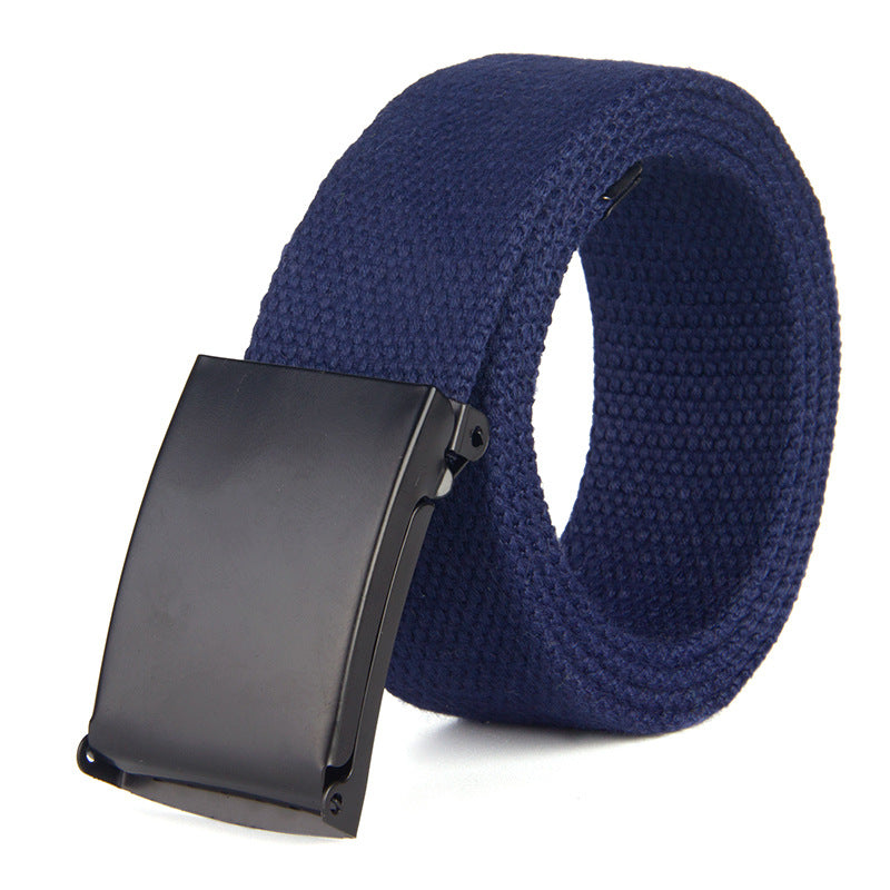 Trendy Fashion New Men&#39;S And Women&#39;S Trousers Solid Color Canvas Belt Men&#39;S Belt