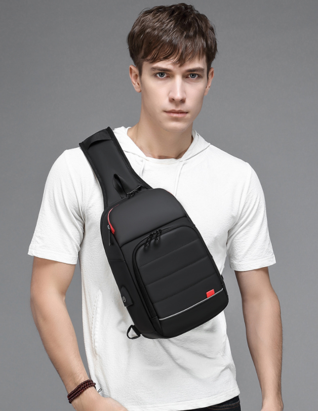 Factory Direct Sales New Fashion Trendy Men&#39;S Chest Bag One Drop Shipping Outdoor Casual Shoulder Bag