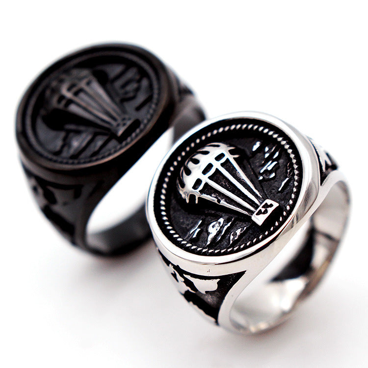 Vintage Men&#39;S Titanium Steel Ring