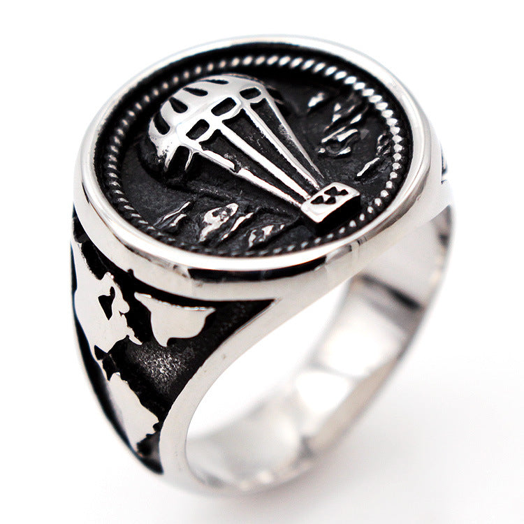Vintage Men&#39;S Titanium Steel Ring