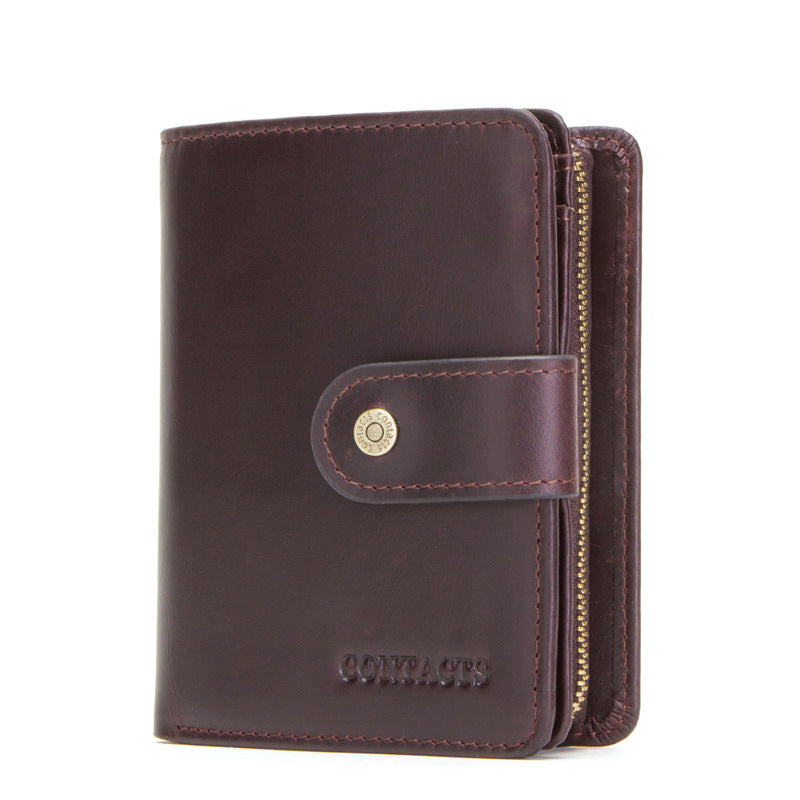 Crazy Horse Cowhide Multifunctional Men&#39;s Wallet