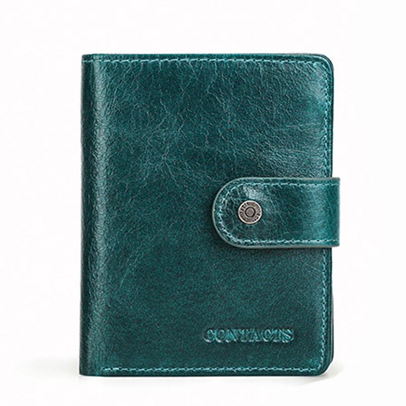 Crazy Horse Cowhide Multifunctional Men&#39;s Wallet