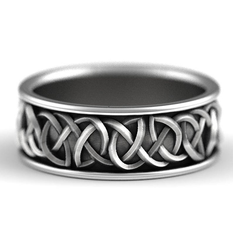 Men Ring Wolf Viking Mythology Defense-Totem Punk Rock Nordic Gift Fashion Hip-Hop Huitan