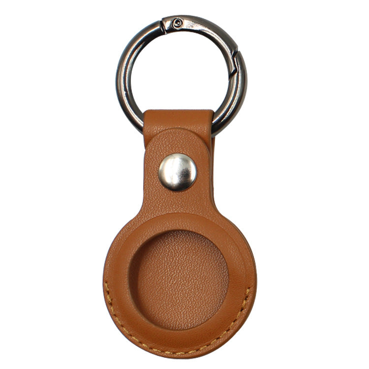 Compatible with Apple, For Airtags Leather Case Keychain Protective Sleeve