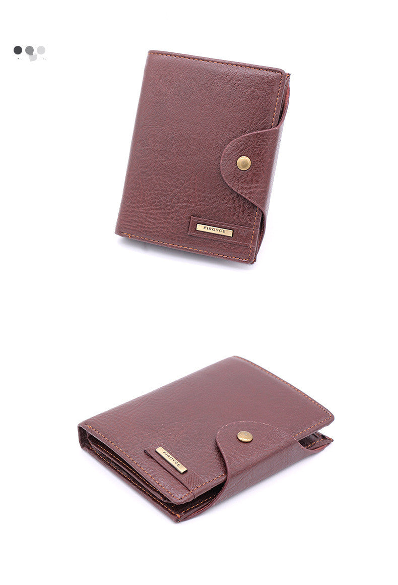 Vertical Style Men&#39;s Buckle Wallet, Women&#39;s Leather Bag Coin Purse, One Drop Shipping