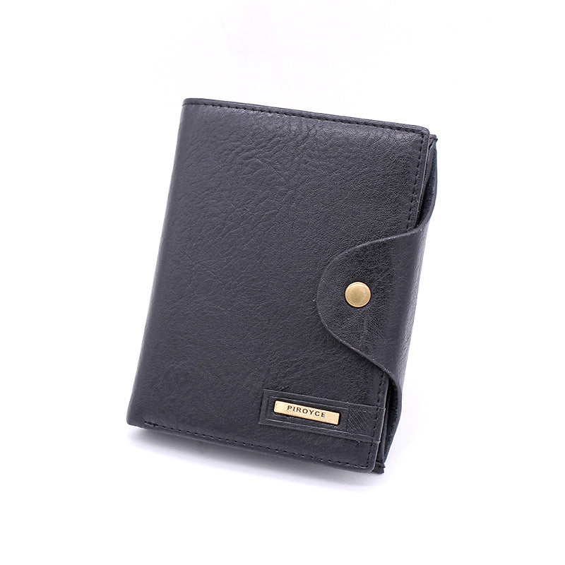 Vertical Style Men&#39;s Buckle Wallet, Women&#39;s Leather Bag Coin Purse, One Drop Shipping