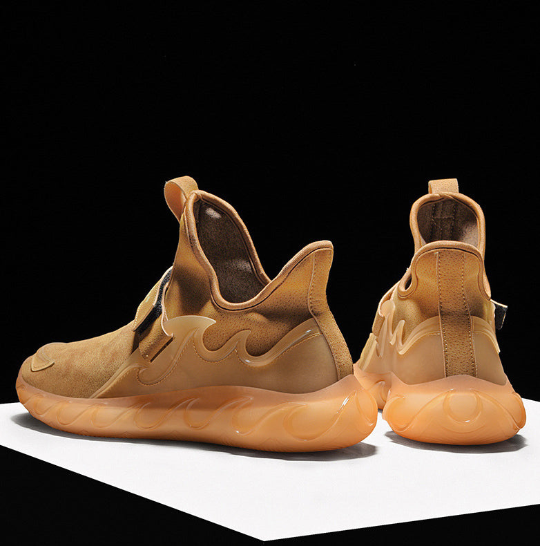 Spring New Large Size 45 Men&#39;s Leather Sneakers Korean Students Fashion Breathable Lightweight Footwear Men&#39;s Shoes