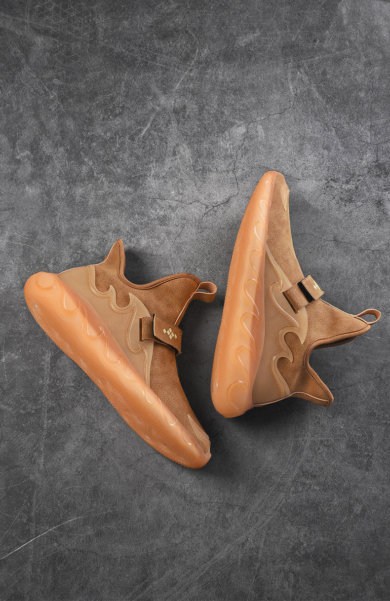 Spring New Large Size 45 Men&#39;s Leather Sneakers Korean Students Fashion Breathable Lightweight Footwear Men&#39;s Shoes