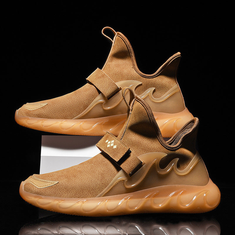 Spring New Large Size 45 Men&#39;s Leather Sneakers Korean Students Fashion Breathable Lightweight Footwear Men&#39;s Shoes