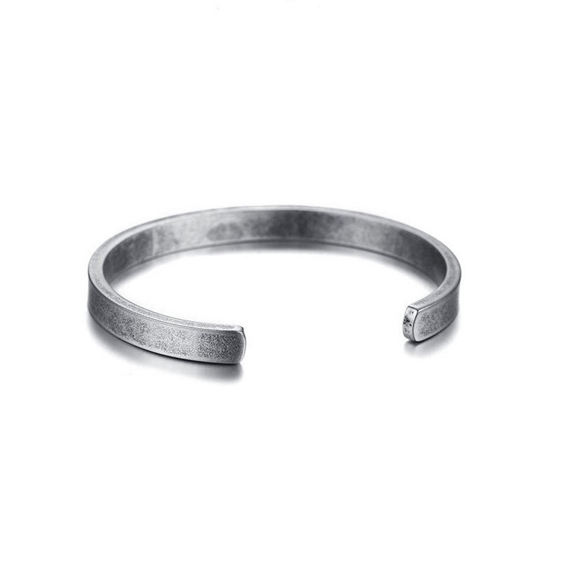 Titanium Steel Vintage Bracelet Viking Style Men And Women European And American Temperament Simple Open Thin Bracelet Bracelet