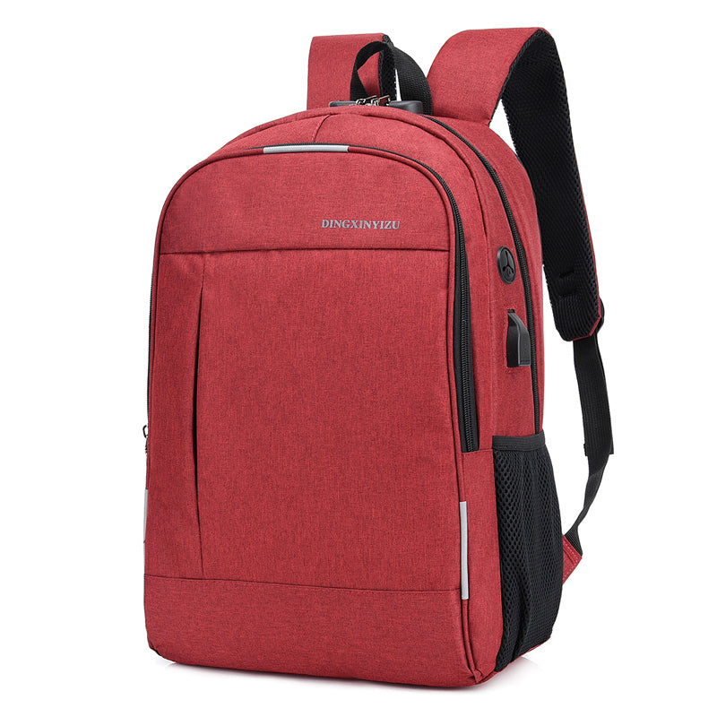 The New Password Lock Backpack Can Be Recharged, Handsome, Cool, Stylish, Simple And Personalized Portable Backpack