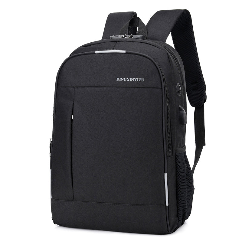 The New Password Lock Backpack Can Be Recharged, Handsome, Cool, Stylish, Simple And Personalized Portable Backpack