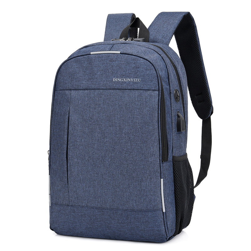 The New Password Lock Backpack Can Be Recharged, Handsome, Cool, Stylish, Simple And Personalized Portable Backpack