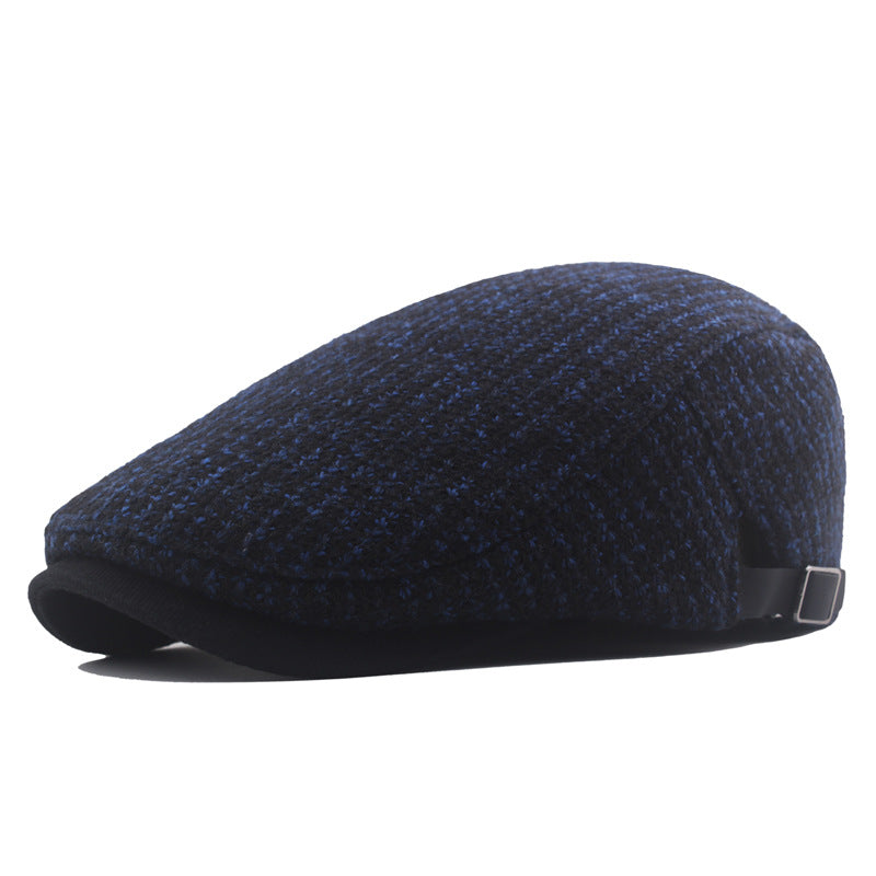 Solid Color Knitted Beret Men&#39;s Winter Thickening