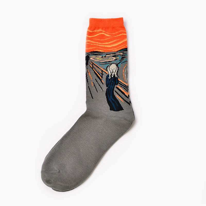 Men&#39;s socks Retro world famous paintings