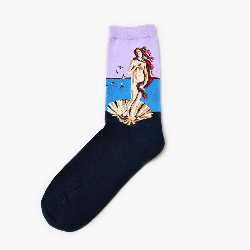 Men&#39;s socks Retro world famous paintings