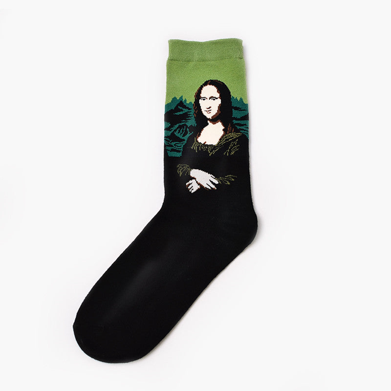 Men&#39;s socks Retro world famous paintings