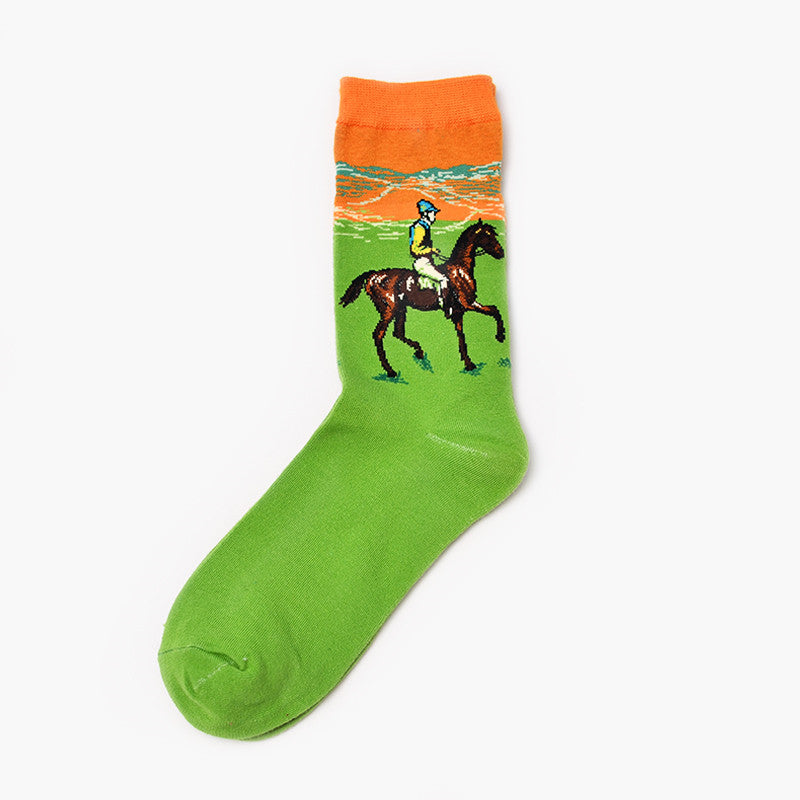 Men&#39;s socks Retro world famous paintings