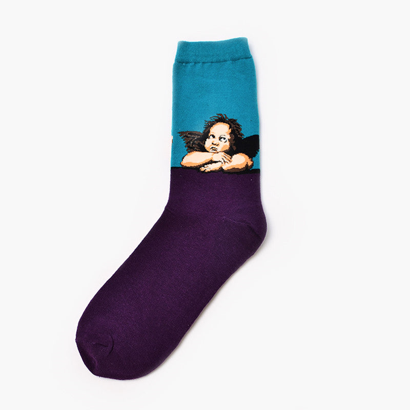 Men&#39;s socks Retro world famous paintings