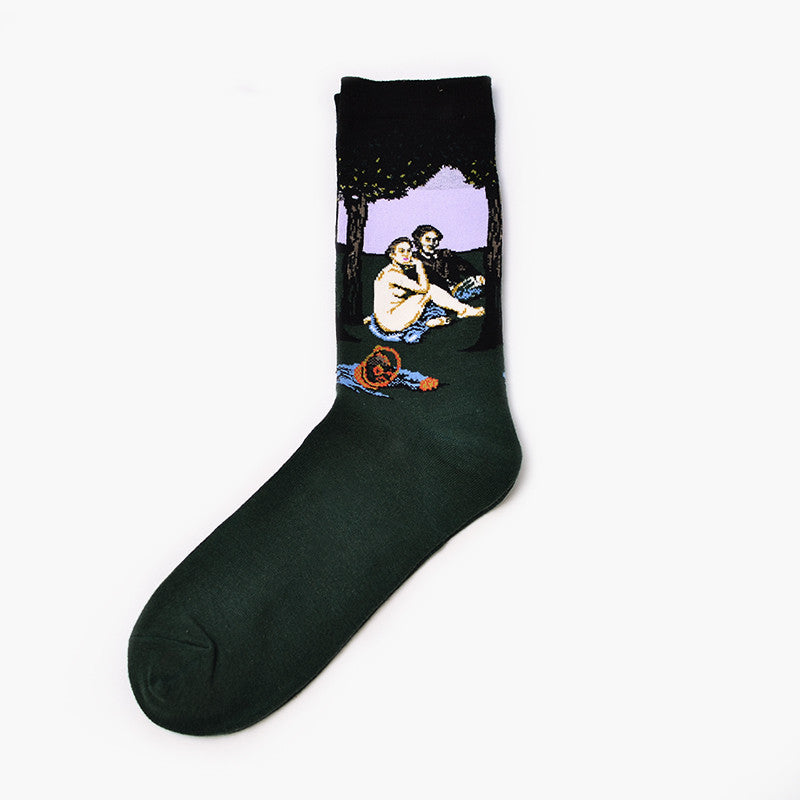 Men&#39;s socks Retro world famous paintings