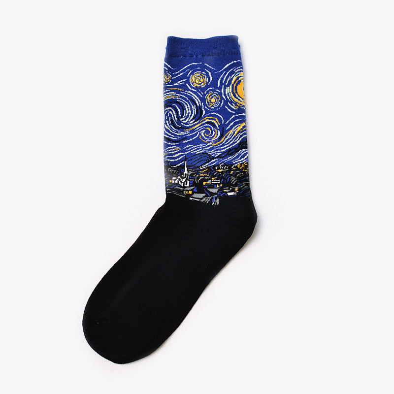 Men&#39;s socks Retro world famous paintings