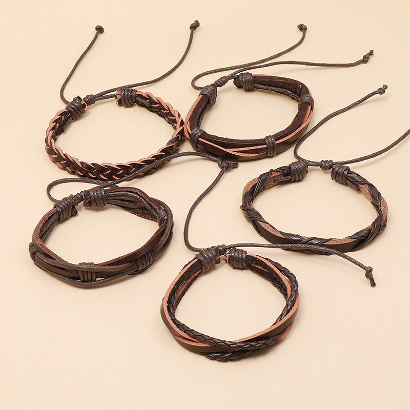 Hand-woven Vintage Cowhide Bracelet