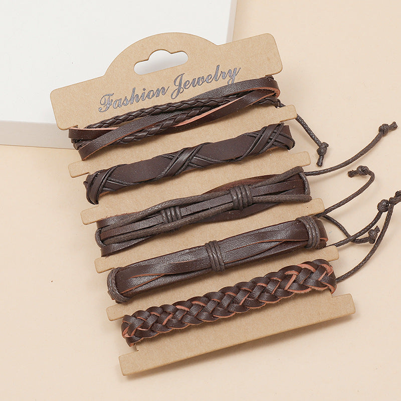 Hand-woven Vintage Cowhide Bracelet