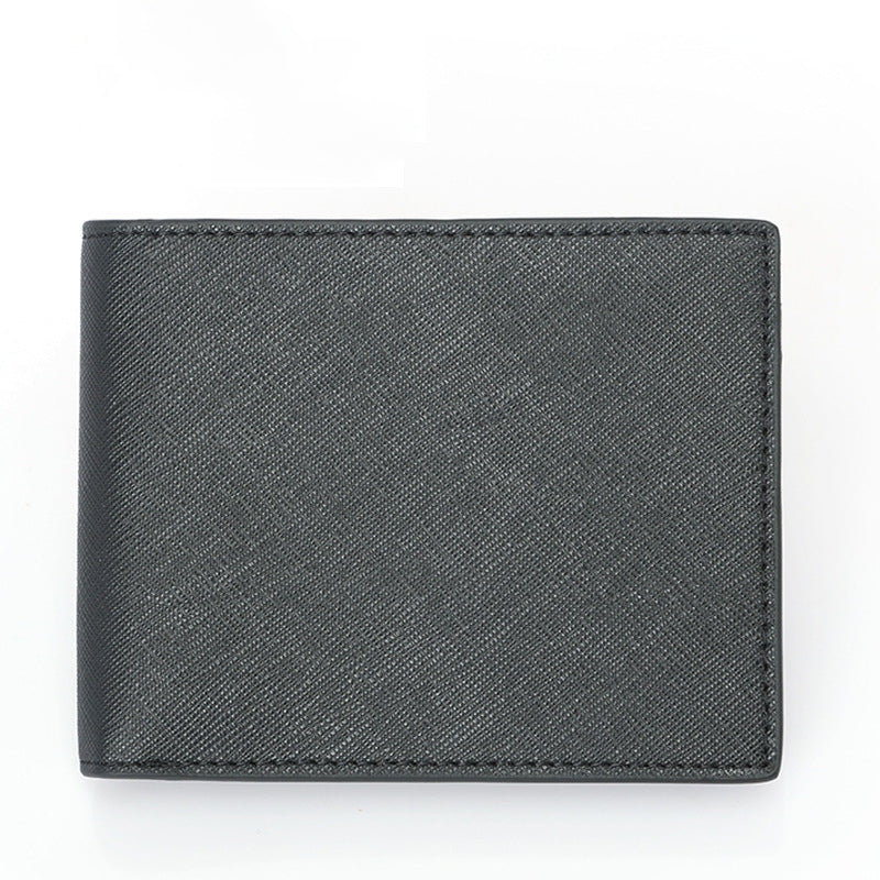 Carbon Fiber Pattern Anti-Theft Leather Men&#39;S Wallet