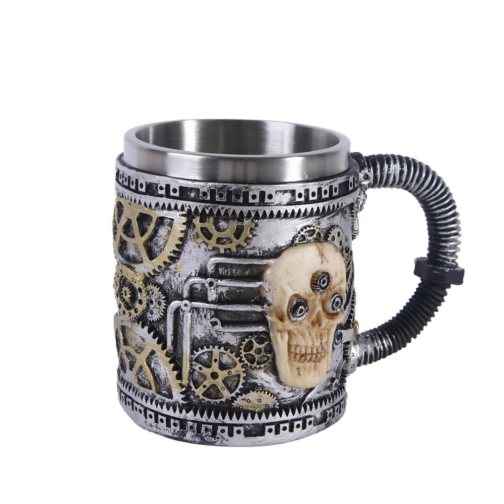 Mark Coffee Skull Resin Skull Personalized Gift Foreign Trade Order Pirate Decoration Wine Cup Tea Cup