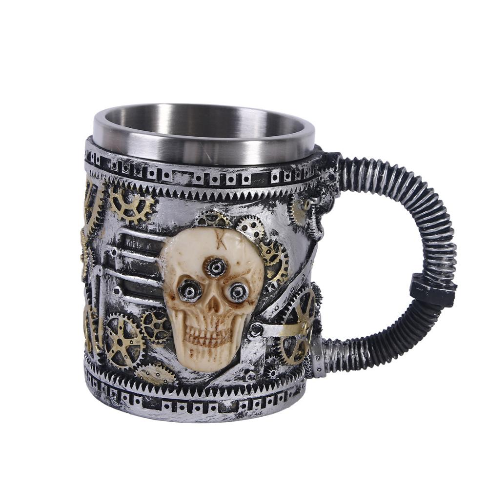Mark Coffee Skull Resin Skull Personalized Gift Foreign Trade Order Pirate Decoration Wine Cup Tea Cup