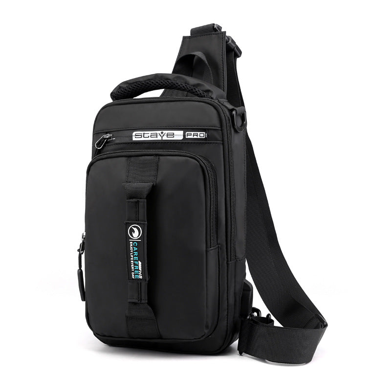 Korean Casual Sports Chest Bag Fashion Trend Backpack Men&#39;S Mini Shoulder Messenger Bag Multifunctional Small Backpack