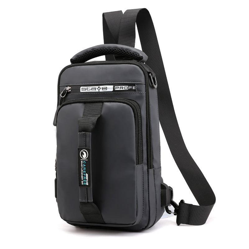 Korean Casual Sports Chest Bag Fashion Trend Backpack Men&#39;S Mini Shoulder Messenger Bag Multifunctional Small Backpack