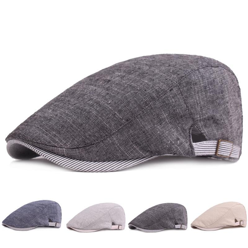 Men&#39;s Cotton And Linen Hat Spring And Summer Thin Breathable Cap