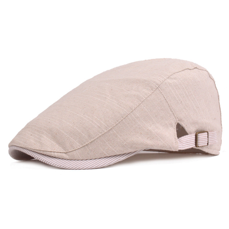 Men&#39;s Cotton And Linen Hat Spring And Summer Thin Breathable Cap