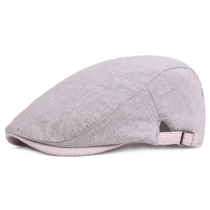 Men&#39;s Cotton And Linen Hat Spring And Summer Thin Breathable Cap