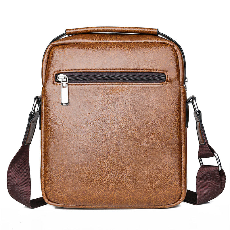 Men&#39;s Messenger Bag PU Vertical Fashion Satchel Bag