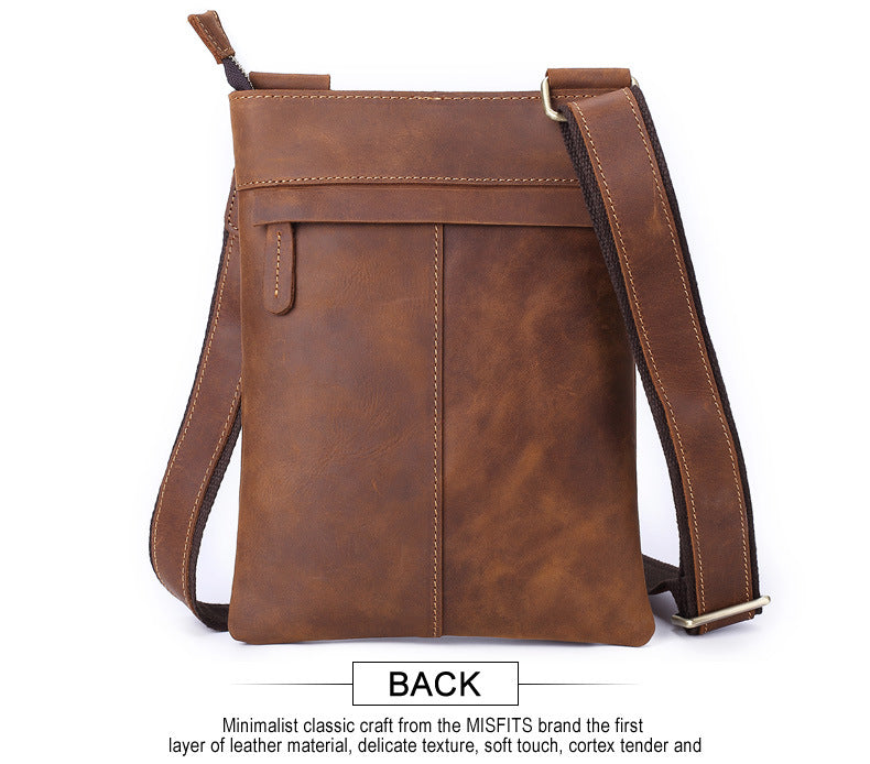 Outdoor Casual Men&#39;S Leather Multifunctional Bag Shoulder Messenger Bag Korean Leather Business