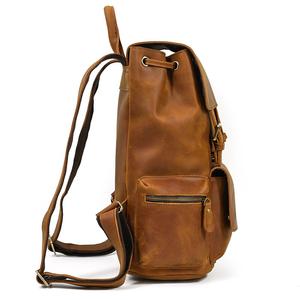 Men&#39;s Crazy Horse Leather Backpack