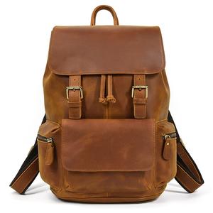 Men&#39;s Crazy Horse Leather Backpack