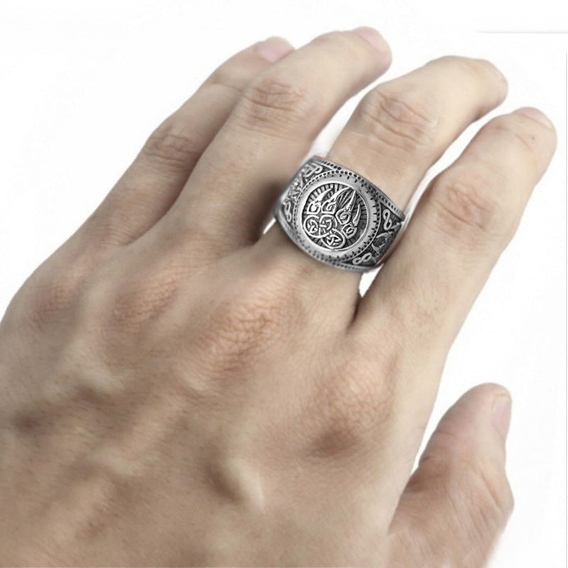 Viking Domineering Bear Claw Ring Nordic Mythology Bear Paw Thai Silver Ring