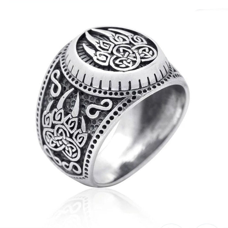 Viking Domineering Bear Claw Ring Nordic Mythology Bear Paw Thai Silver Ring