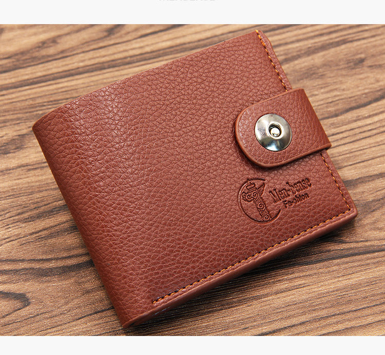 Men&#39;s Short Business Classic Multi-Card Pocket Wallet Leather Wallet