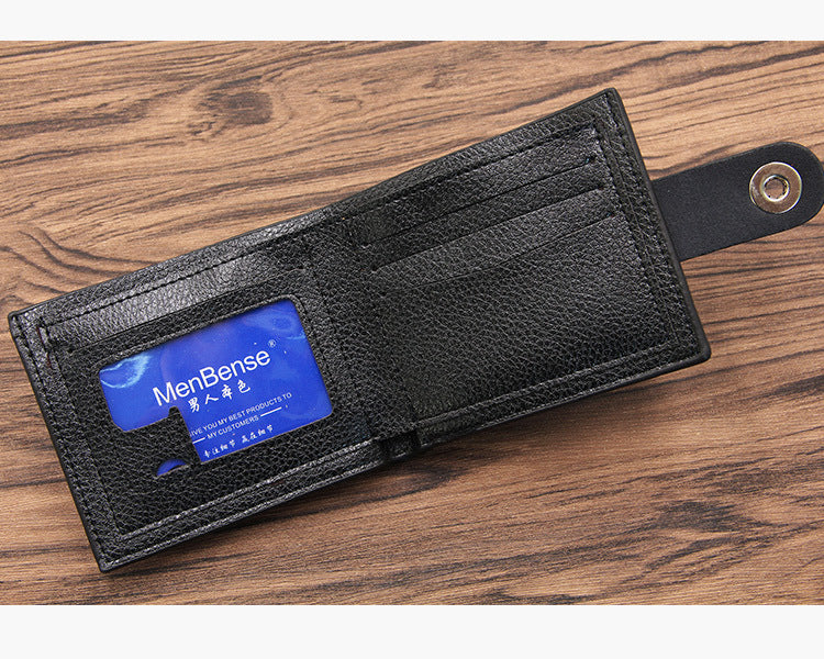 Men&#39;s Short Business Classic Multi-Card Pocket Wallet Leather Wallet