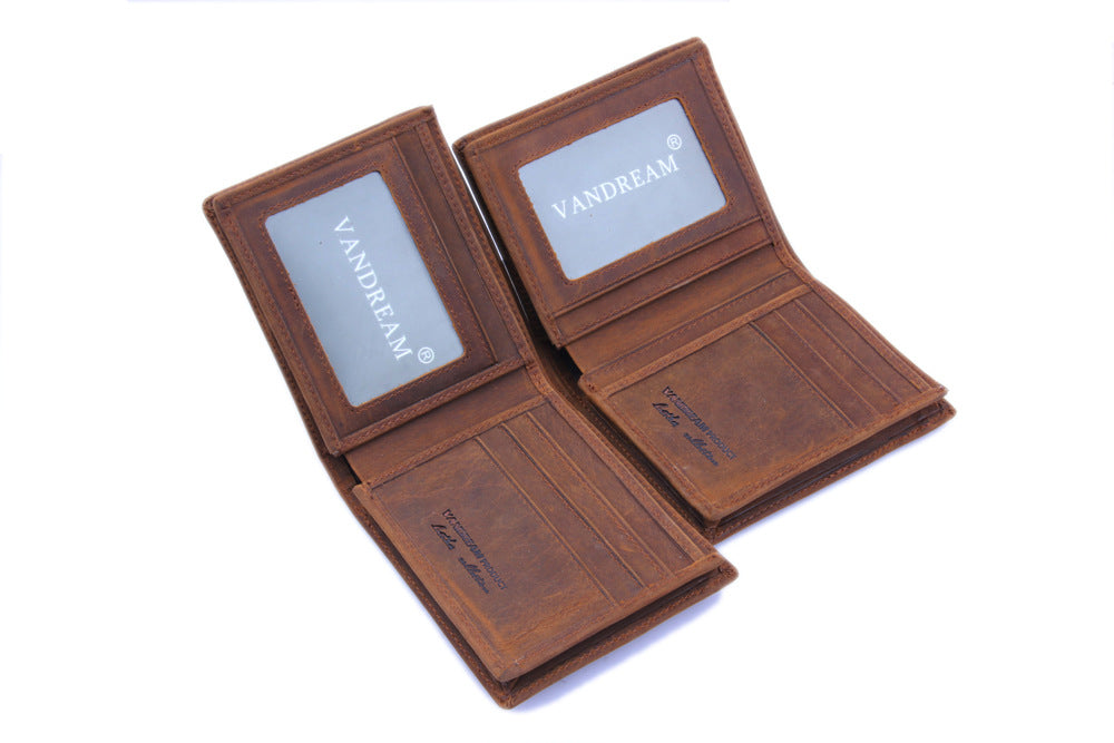 Crazy Horse Material Plus Wallet Wallet Large Capacity Men&#39;S Wallet