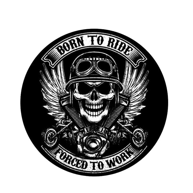 Reflective Motorcycle Skull Car Sticker
