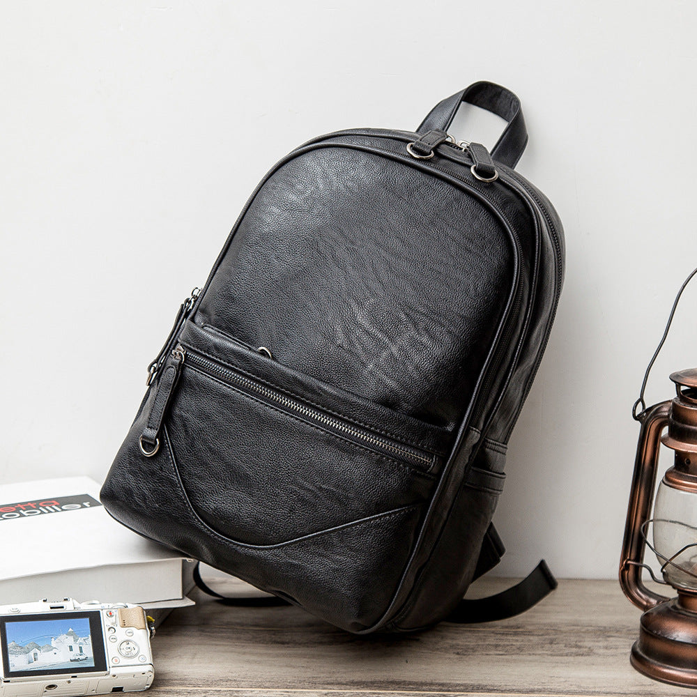 Korean Backpack Multi-Pocket Large-Capacity Casual Computer School Bag Men&#39;S Bag