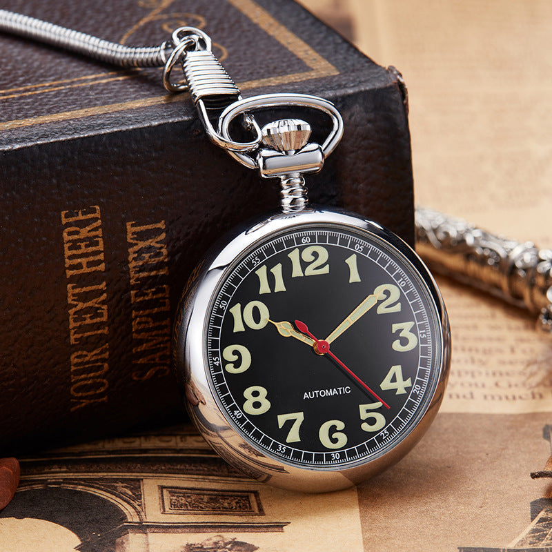 Full Automatic Mechanical Copper Pocket Watch