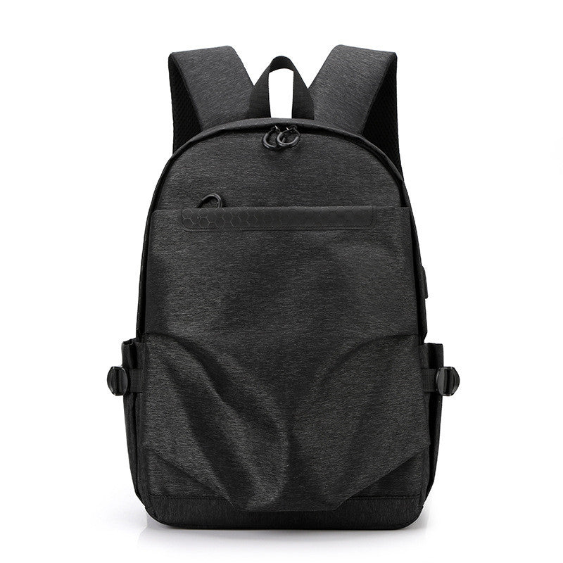 Solid Color Men&#39;s Nylon Waterproof Backpack