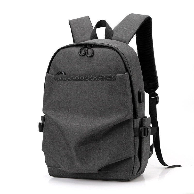 Solid Color Men&#39;s Nylon Waterproof Backpack
